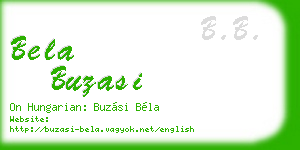 bela buzasi business card