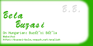bela buzasi business card